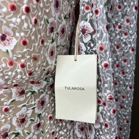 Tularosa | NWT Tess Mini Dress Embroidered Floral Size Small - Picture 9 of 15
